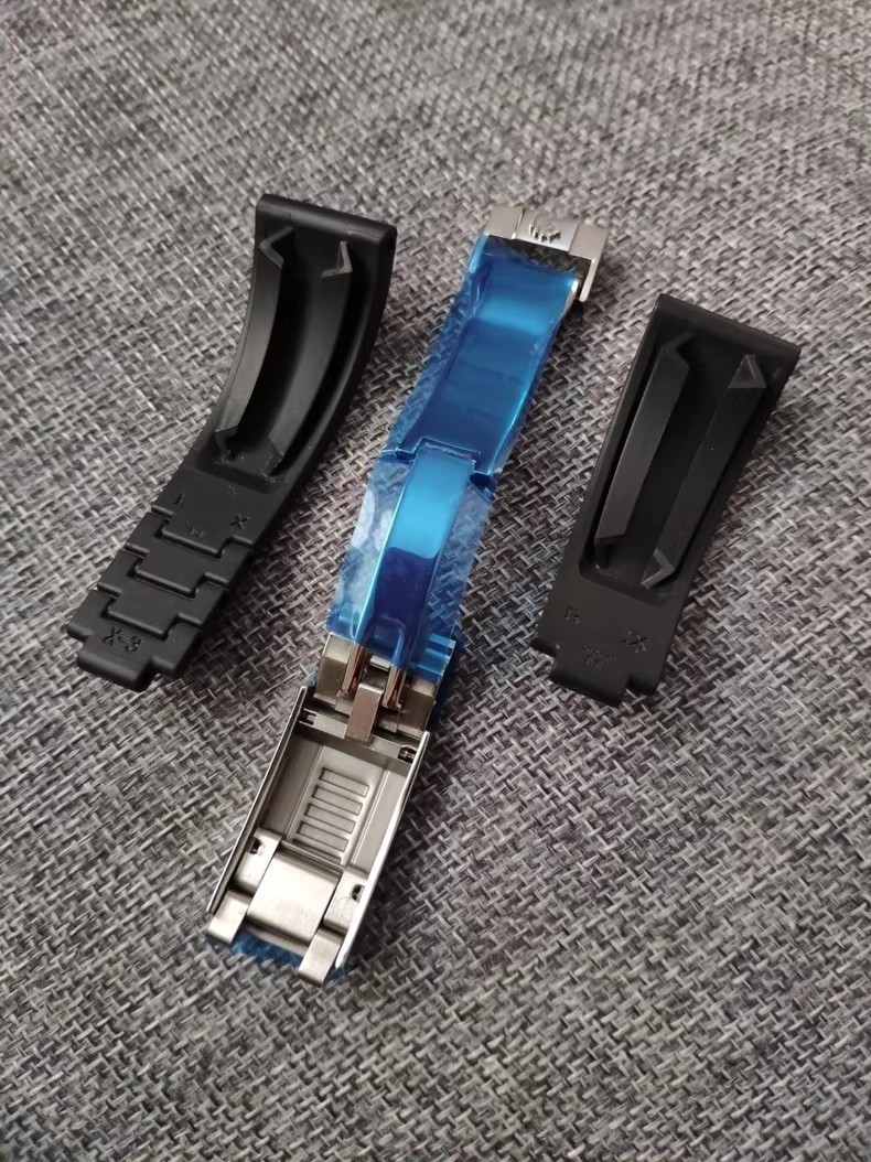 Waterproof Silicone Rubber Watch Strap Folding Clasp Wristwatch Replacement Band