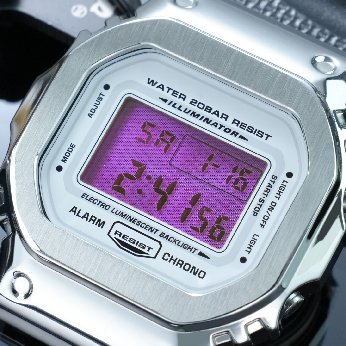 For CASIO GW-M5610 GMW-B5000 DW5600 Modified Dial Color DIY Replace Metal Mesh
