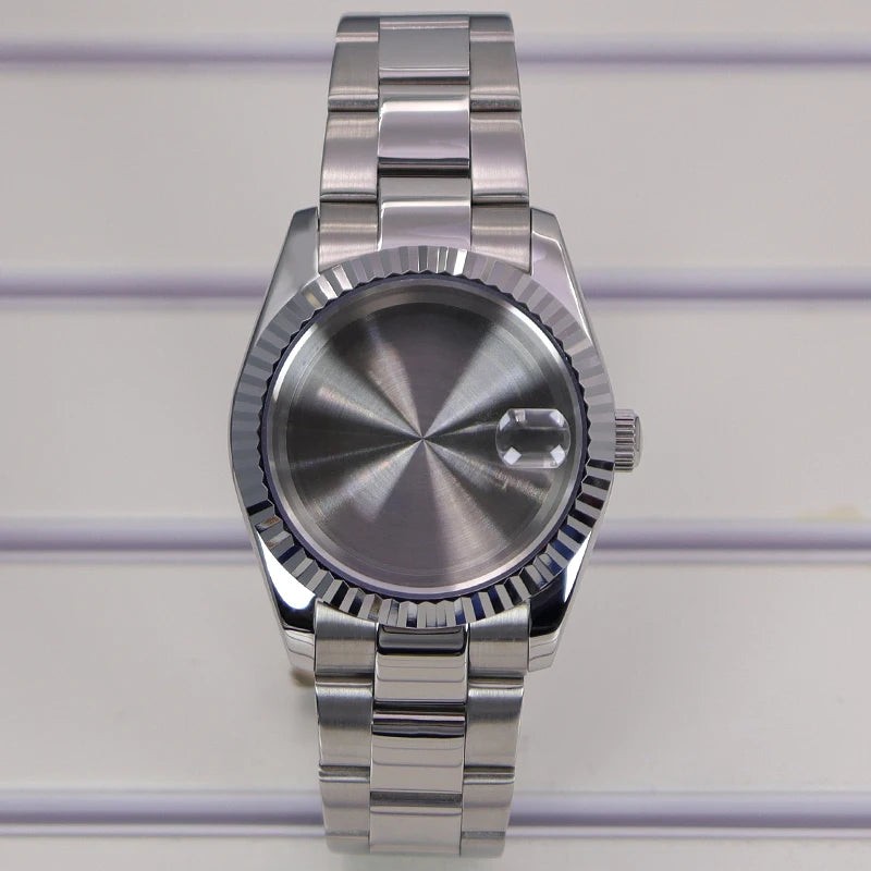 36/39mm Fluted Bezel Cases For SK DJ Air King Fit NH35 NH36 NH34 NH38 Miyota8215