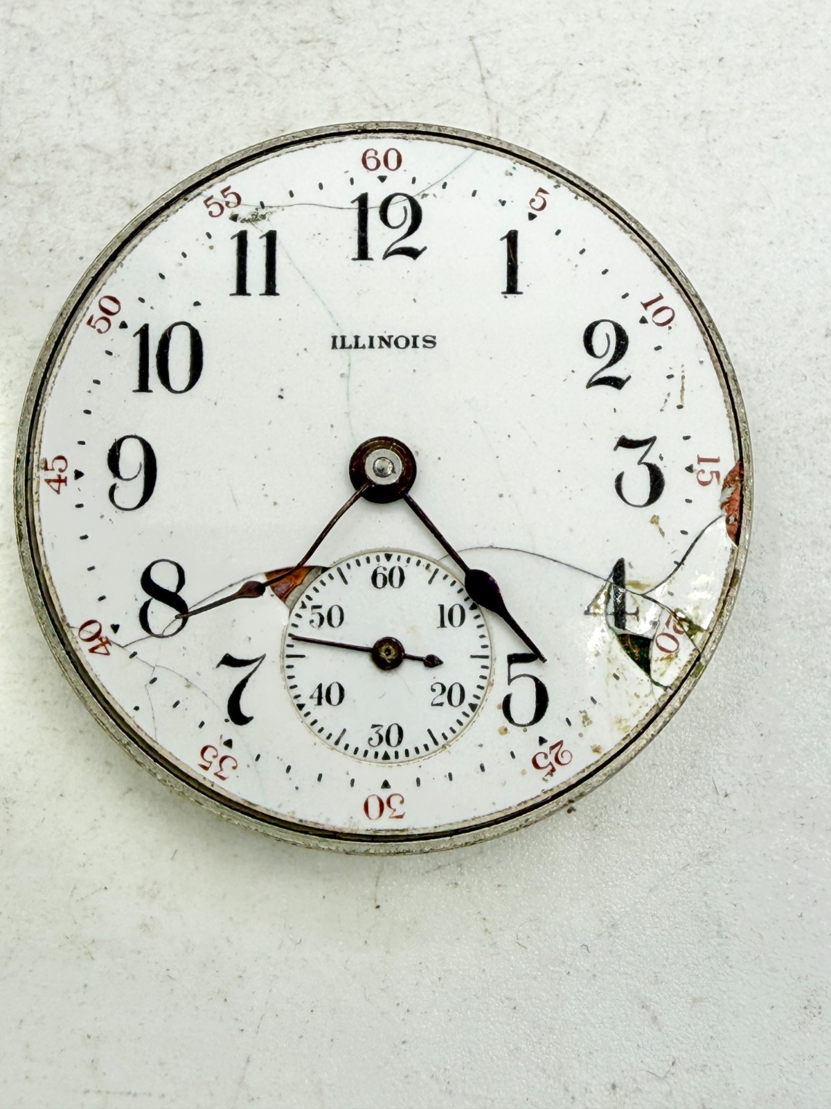 Antique 1915 0s 11j Illinois Grade 201 Pocket Watch Movement