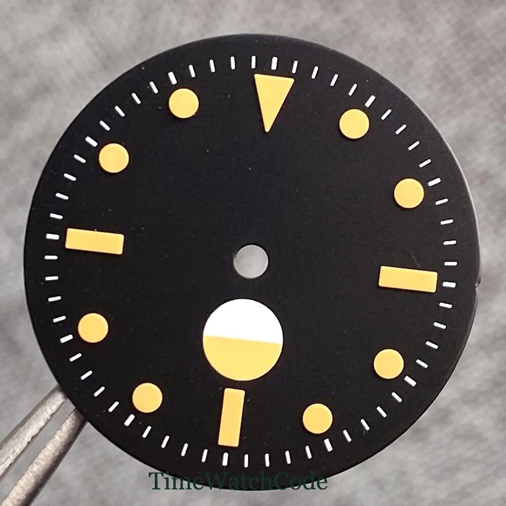 Luminous Black Watch Dial Face 29mm for NH35 NH36 ETA2824 PT5000 SW200 Movement