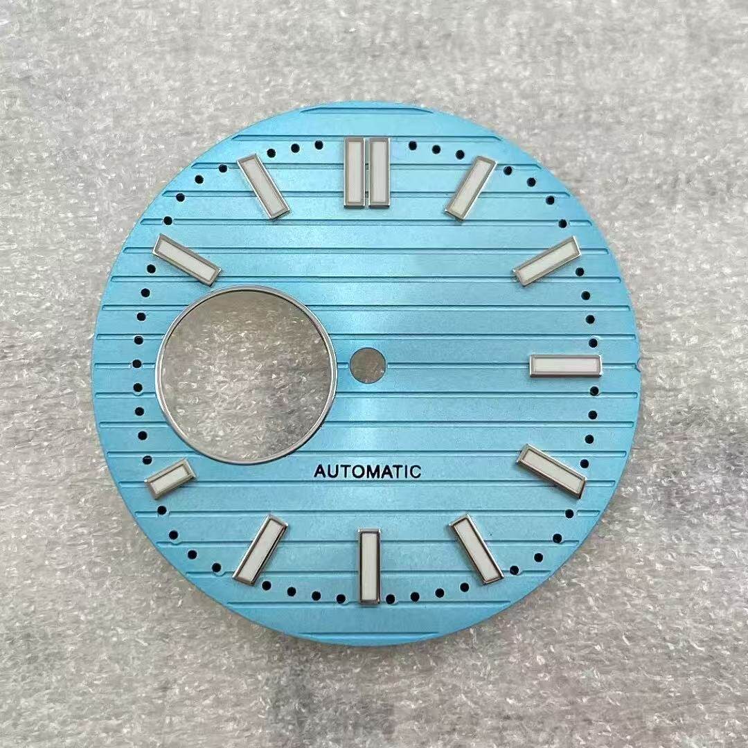 30.5mm Openwork Watch Dial Green Lume for Nh38 Nh70 Movement Watch Accessories