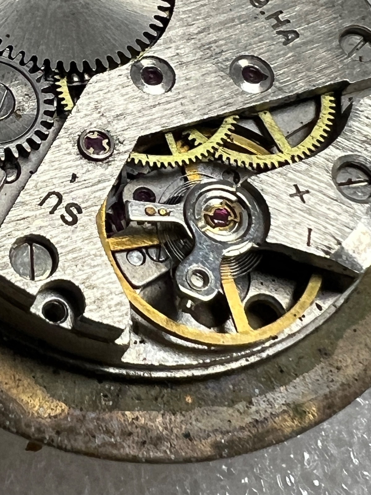Watch movement USSR Raketa Cal.2609.НА plus Dial.For parts.