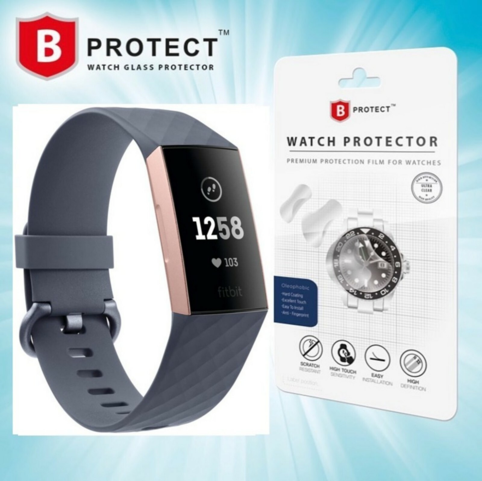 Fitbit Charge 3 Watch Protection. B-PROTECT