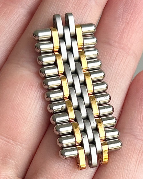 Must de Cartier 21 solid gold and steel Watch Bracelet Links.