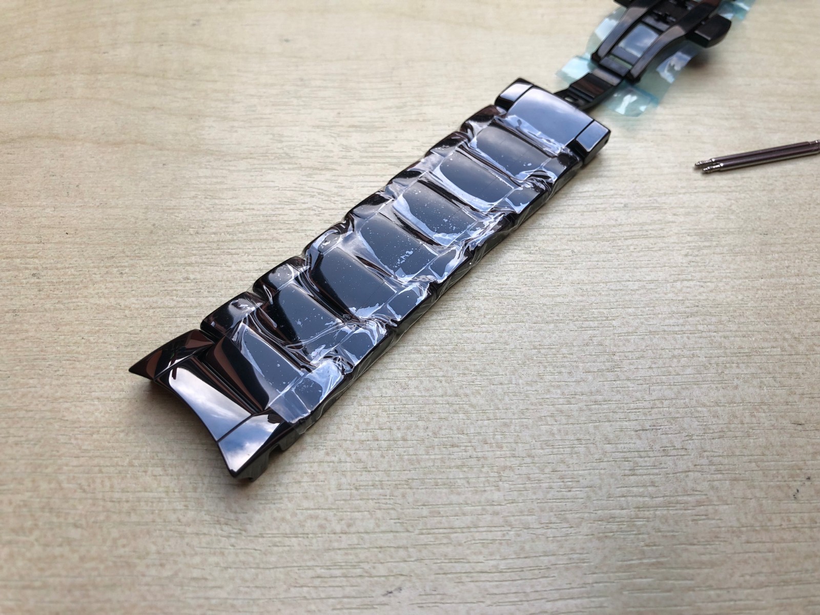 Spare Black Ceramic Strap Fits Emporio Armani AR1474 Watch Band/Bracelet/Link