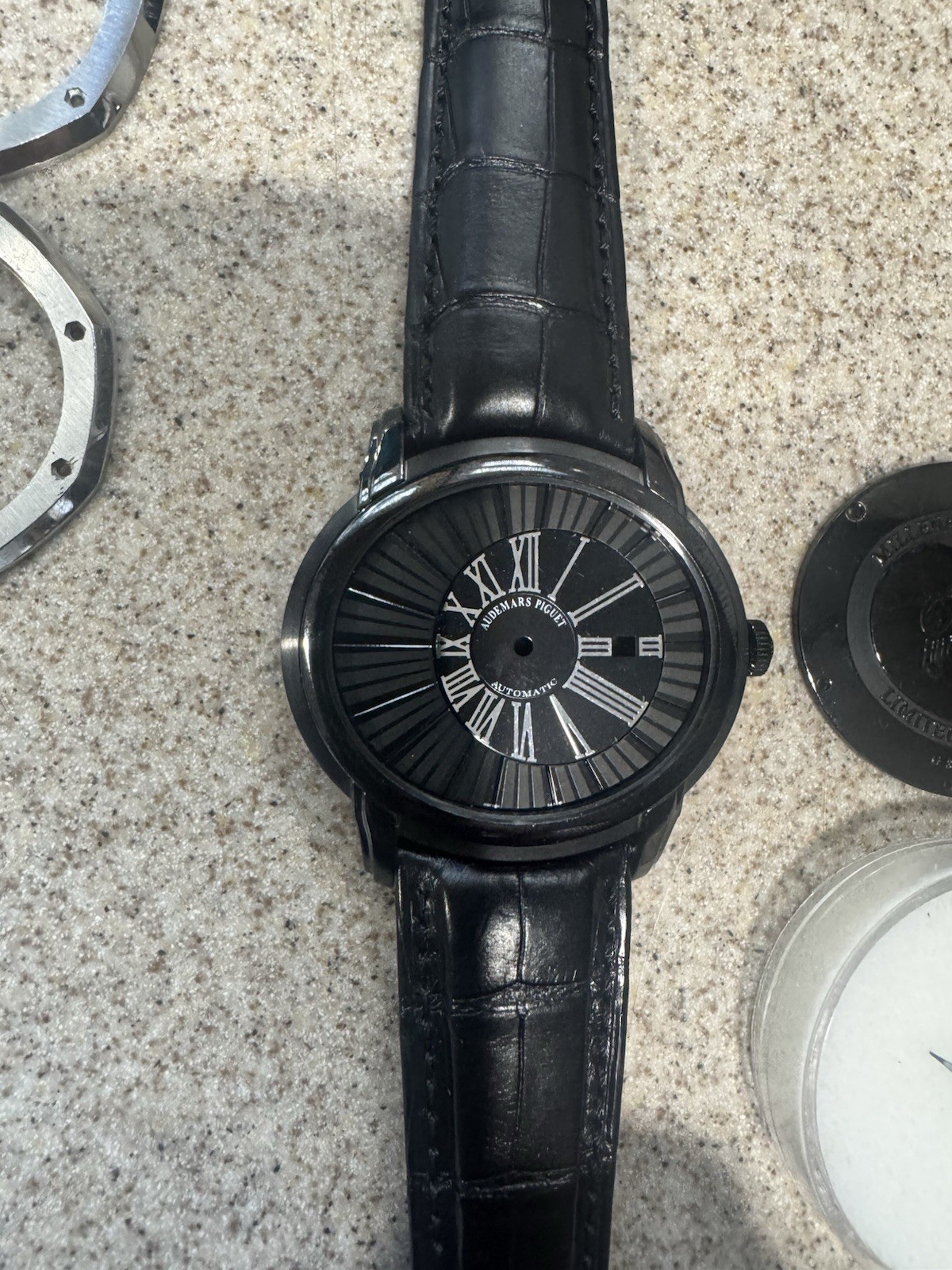 audemars piguet millenary quincy jones Case Dial Crown Hands Strap Limited