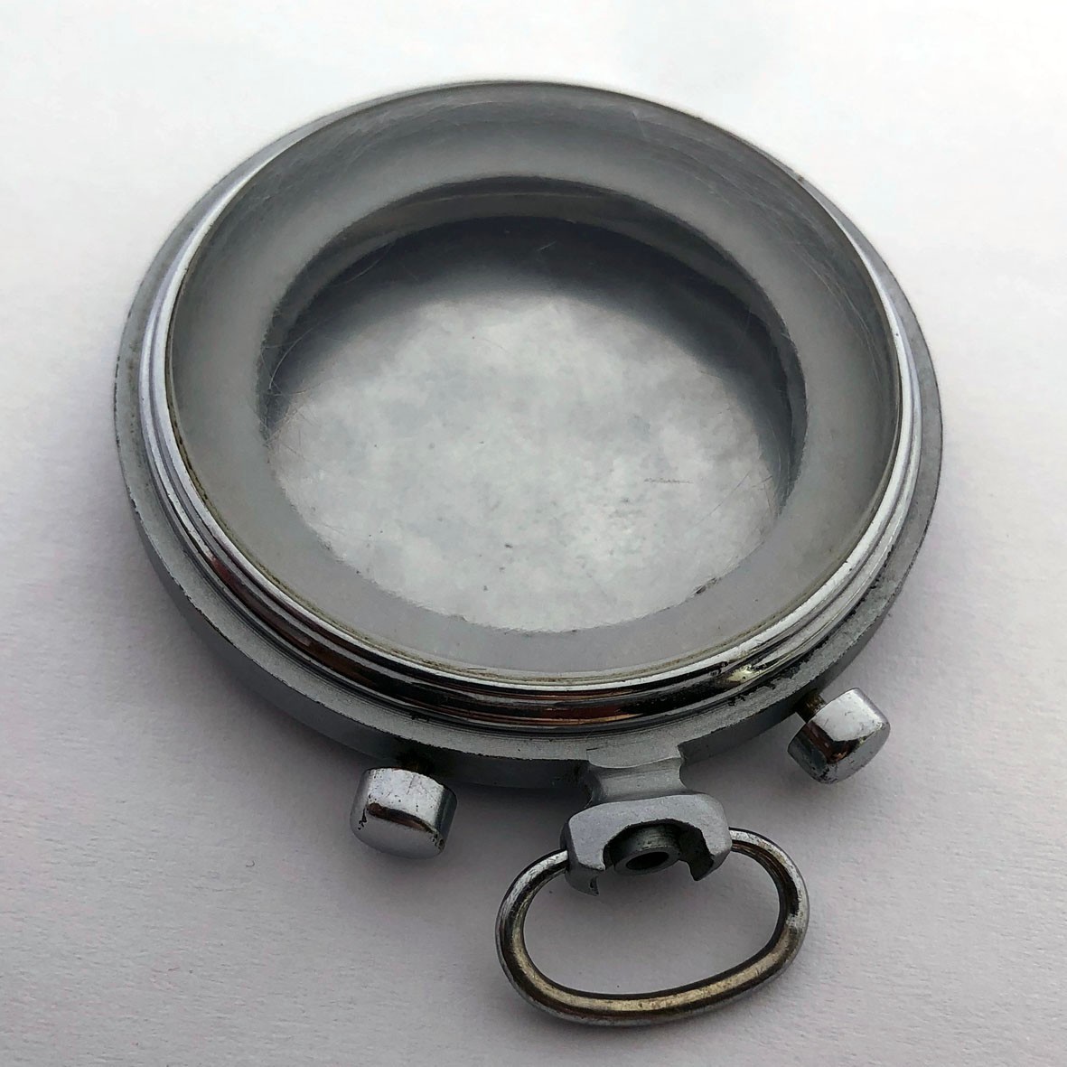Rare CASE Molnia Poljot Pocket Watch Chronograph Molnija 1 MChZ