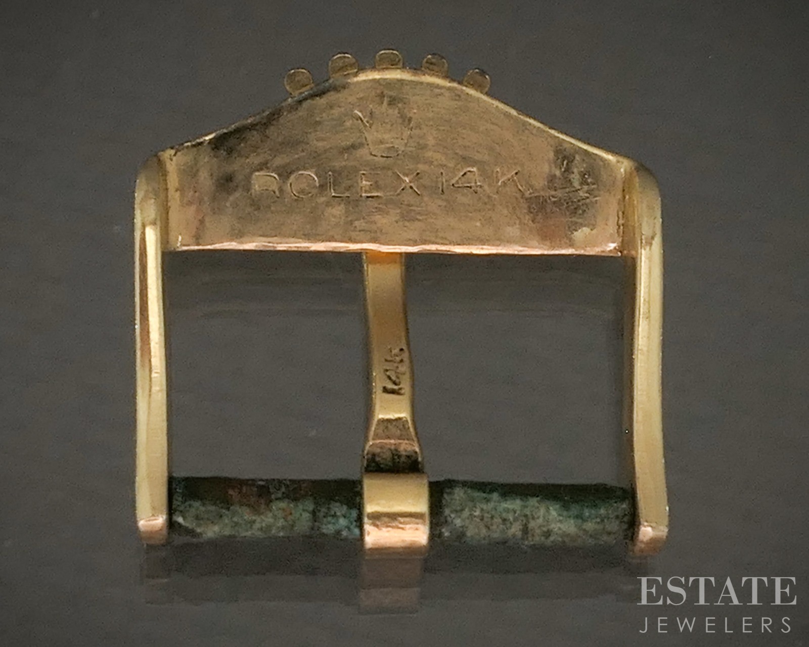 1950’s 14k Yellow Gold Rolex Big Crown Shovel Buckle Clasp 3g p26802
