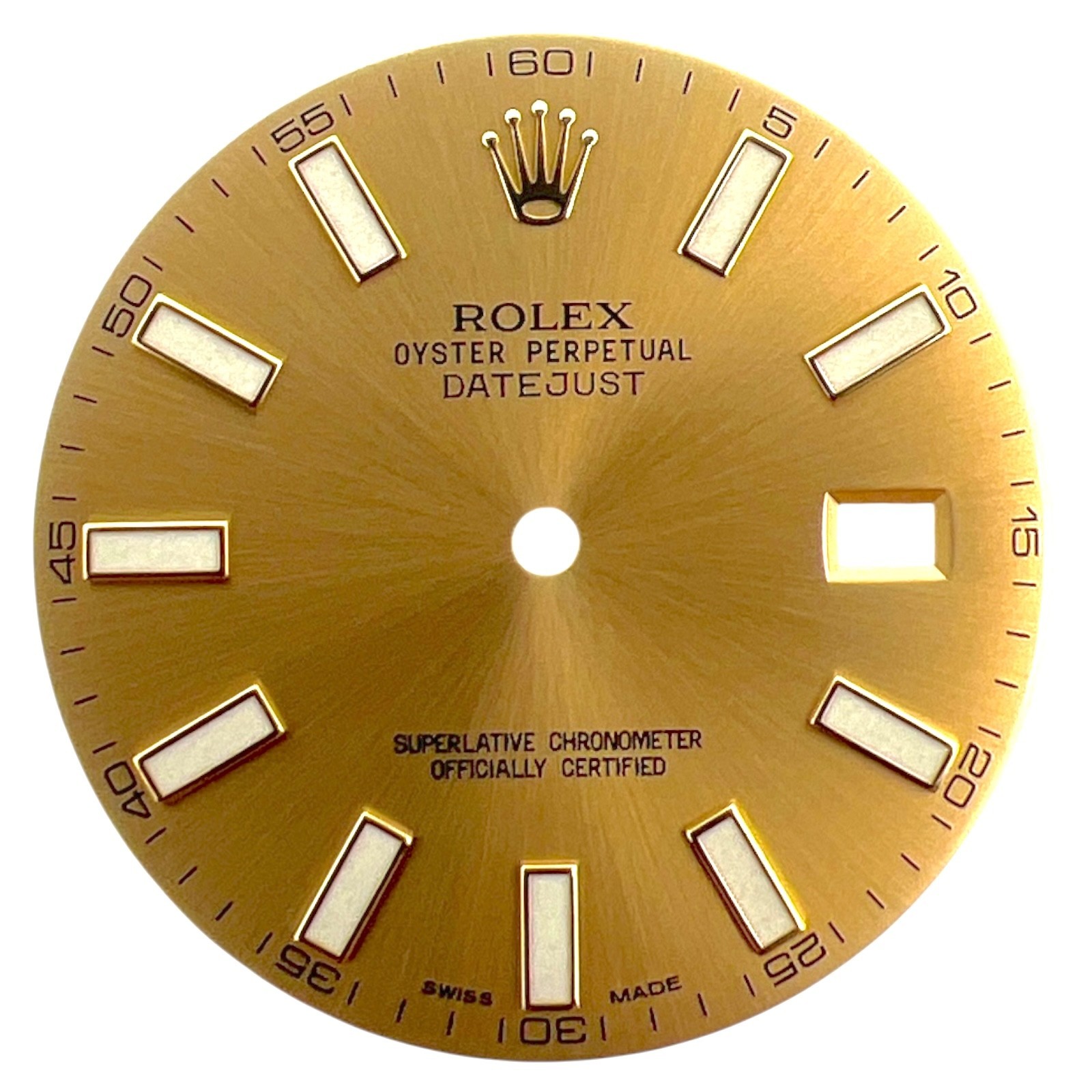 Genuine Rolex Oyster Perpetual Datejust 41mm Dial Champagne Gold 116333