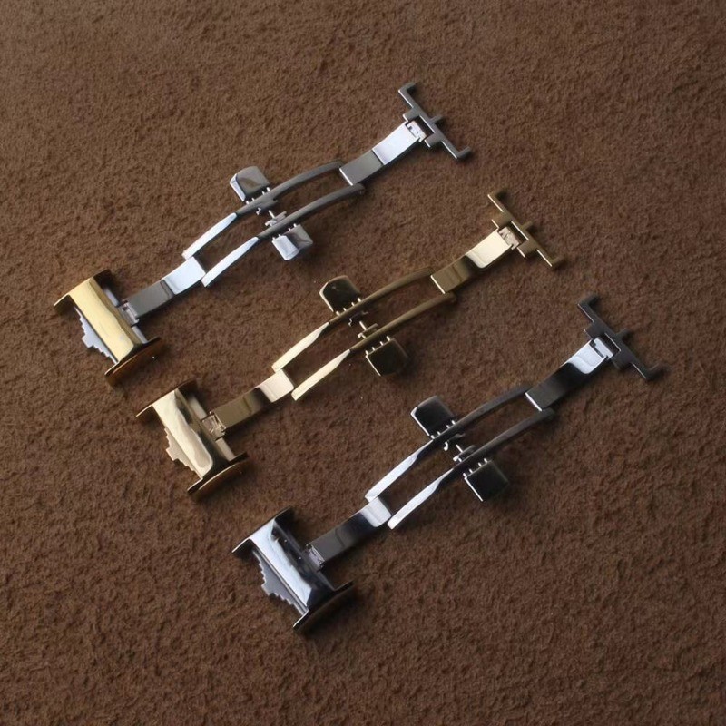 Stainless Steel Watch Buckle Butterfly Folding Clasp 12 14 16 18mm for Longines