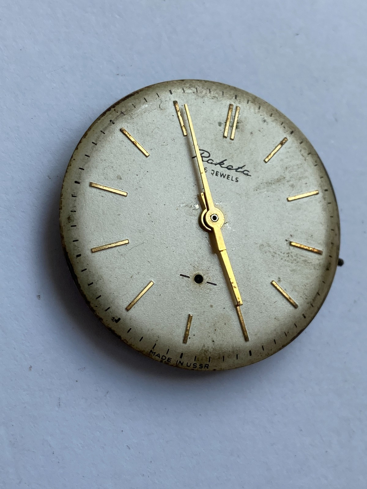 VINTAGE MEN WRIST WATCH FOR PARTS MOVEMENT RAKETA USSR PAKETA 12 CAL. 2603 16 J
