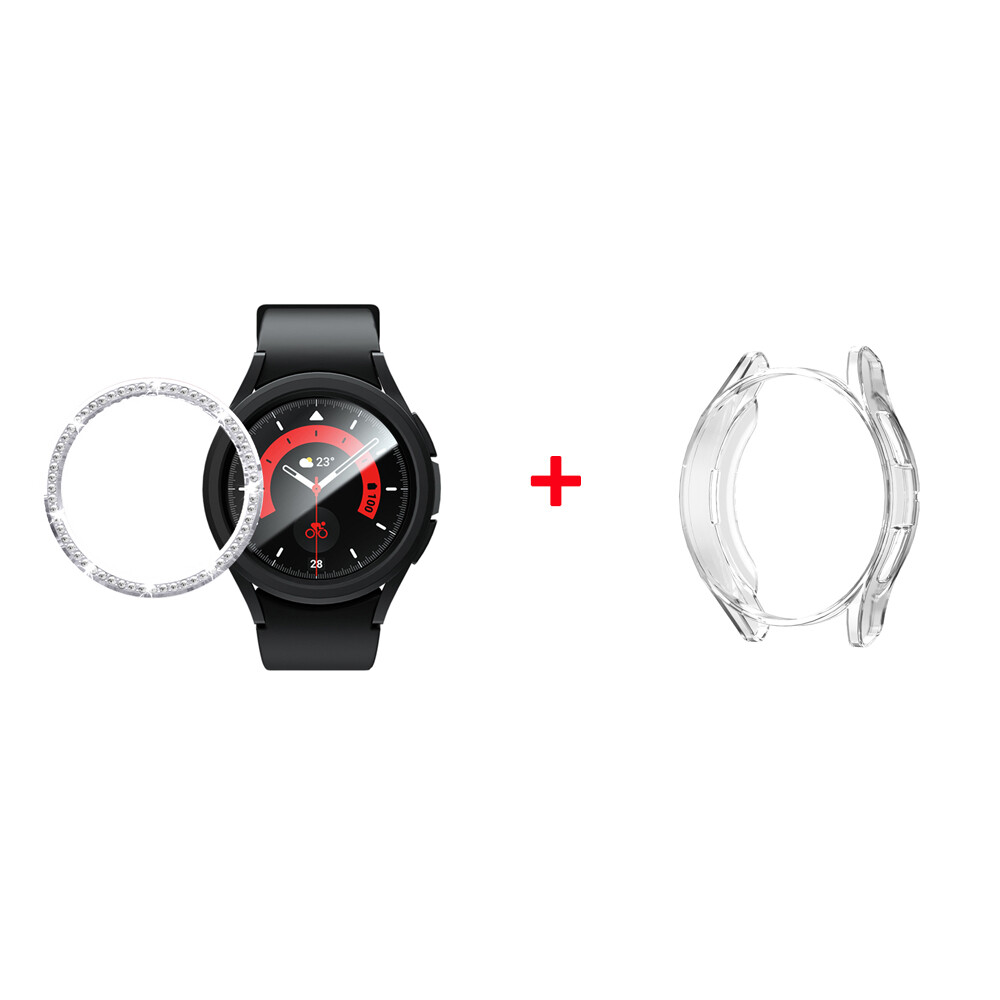 Diamond Bezel For Samsung Watch 6 Classic 43/47mm Styling Frame Ring Case Cover