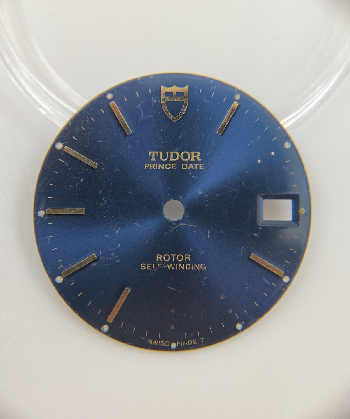 Genuine Tudor Prince Date Rotor 74000N Model Blue/Gold Cal. 2824-2 Dial