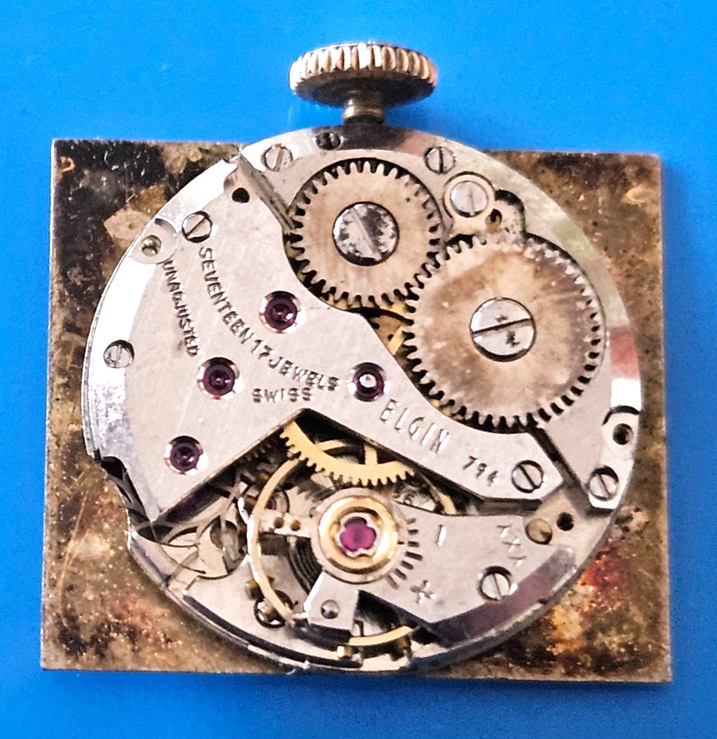 ELGIN SPORTSMAN 794 17J Watch Movement (REMOVED FROM GOLD CASE/BALANCE RUNS) 16