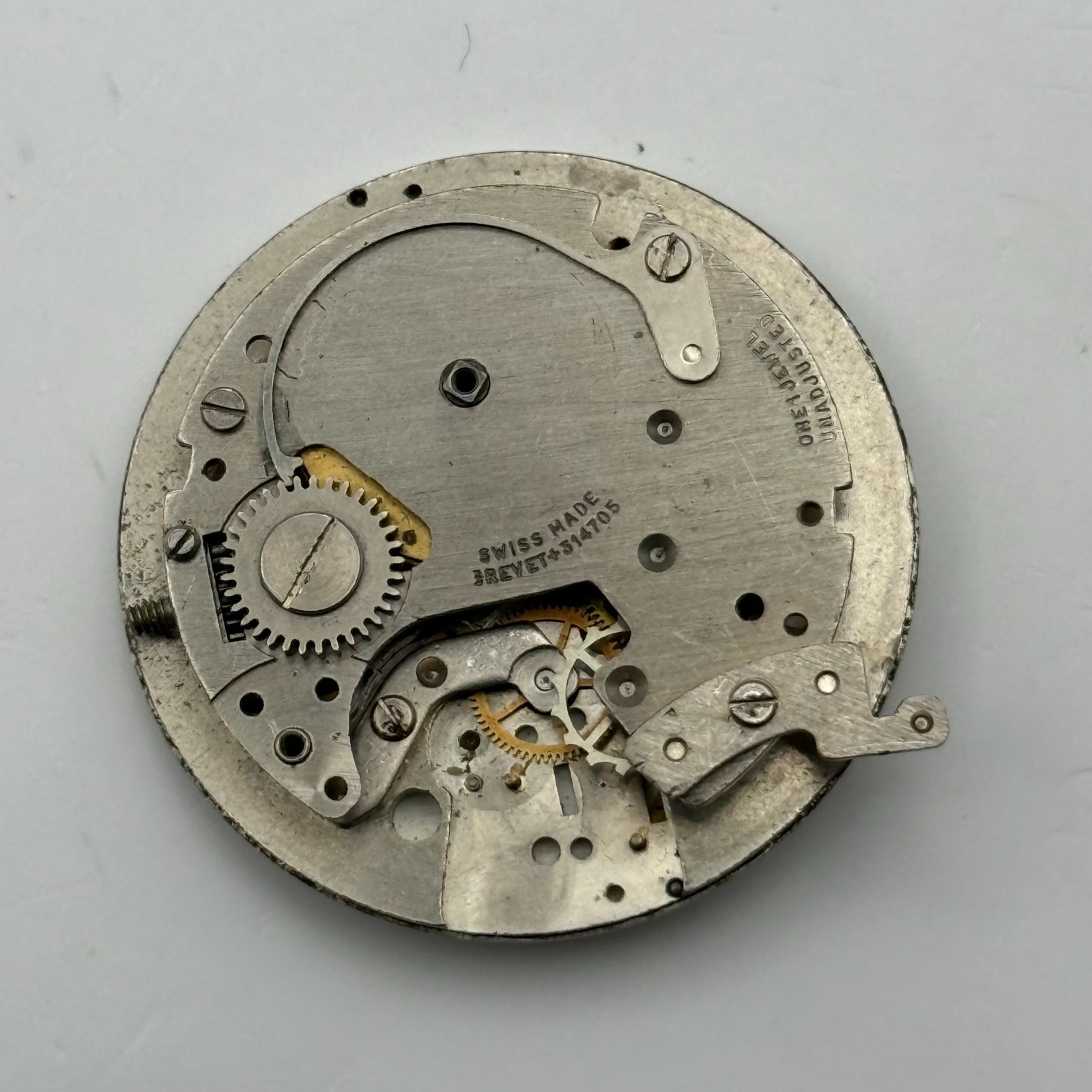 Buler Watch Movement Antimagnetic 1 Jewel Swiss Manual Wind Parts Repair 26.2mm