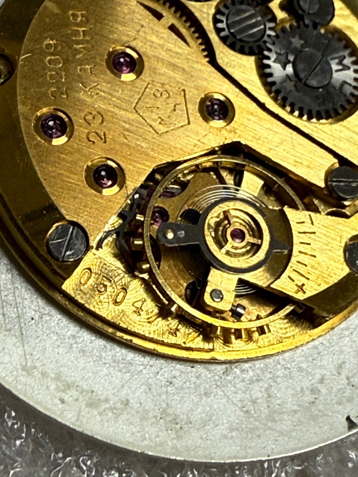 USSR POLJOT de LUXE movement 2209 caliber Gold Plated watch mechanism. FOR PARTS