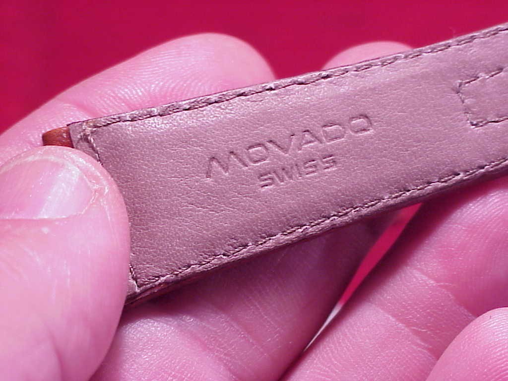 genuine vintage leather swiss movado 22m wristwatch band old stock brown