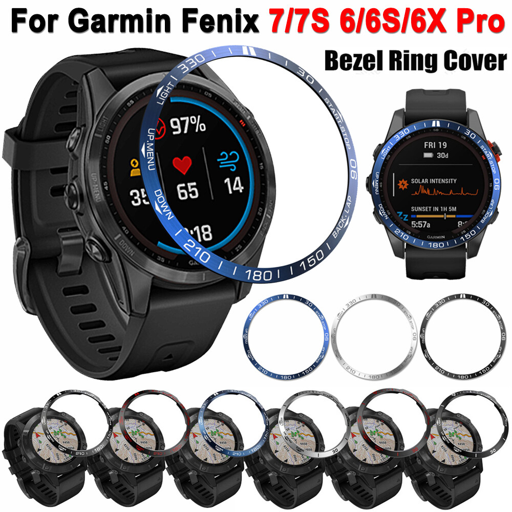 For Garmin Fenix 7 7X 7S 6 6X 6S Pro Smartwatch Bezel Ring Protector Cover Metal