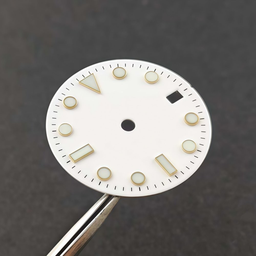 28.5mm No Logo Watch Dial Ice Blue Lume for Nh34 Nh35 Movement Watch Accessories