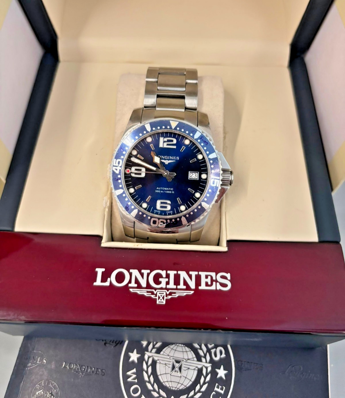 Longines HydroConquest L3.642.4 Automatic Men’s Watch Used Working
