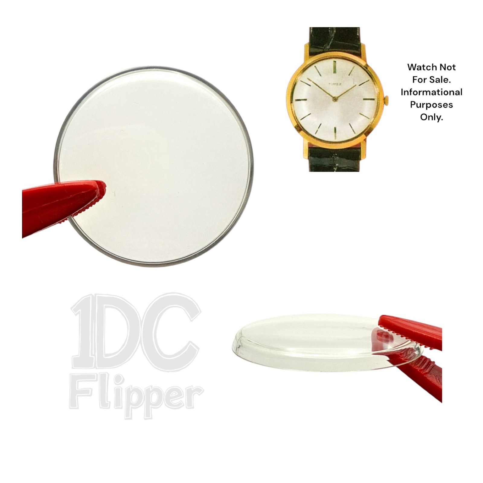 Timex Super Thin Watch Crystal TX1E #2 Round 1960-1971 Timex 5160, 16220 Read!