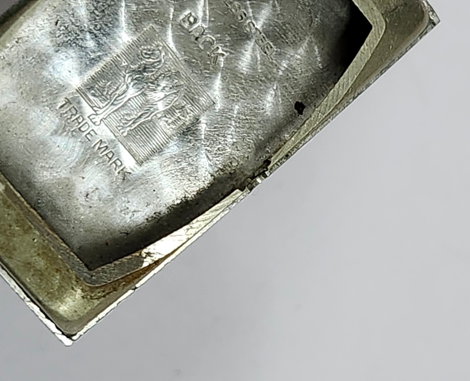 15-Jewel Rectangular Watch Movement & Stainless Steel Back Case — Parts / Repair