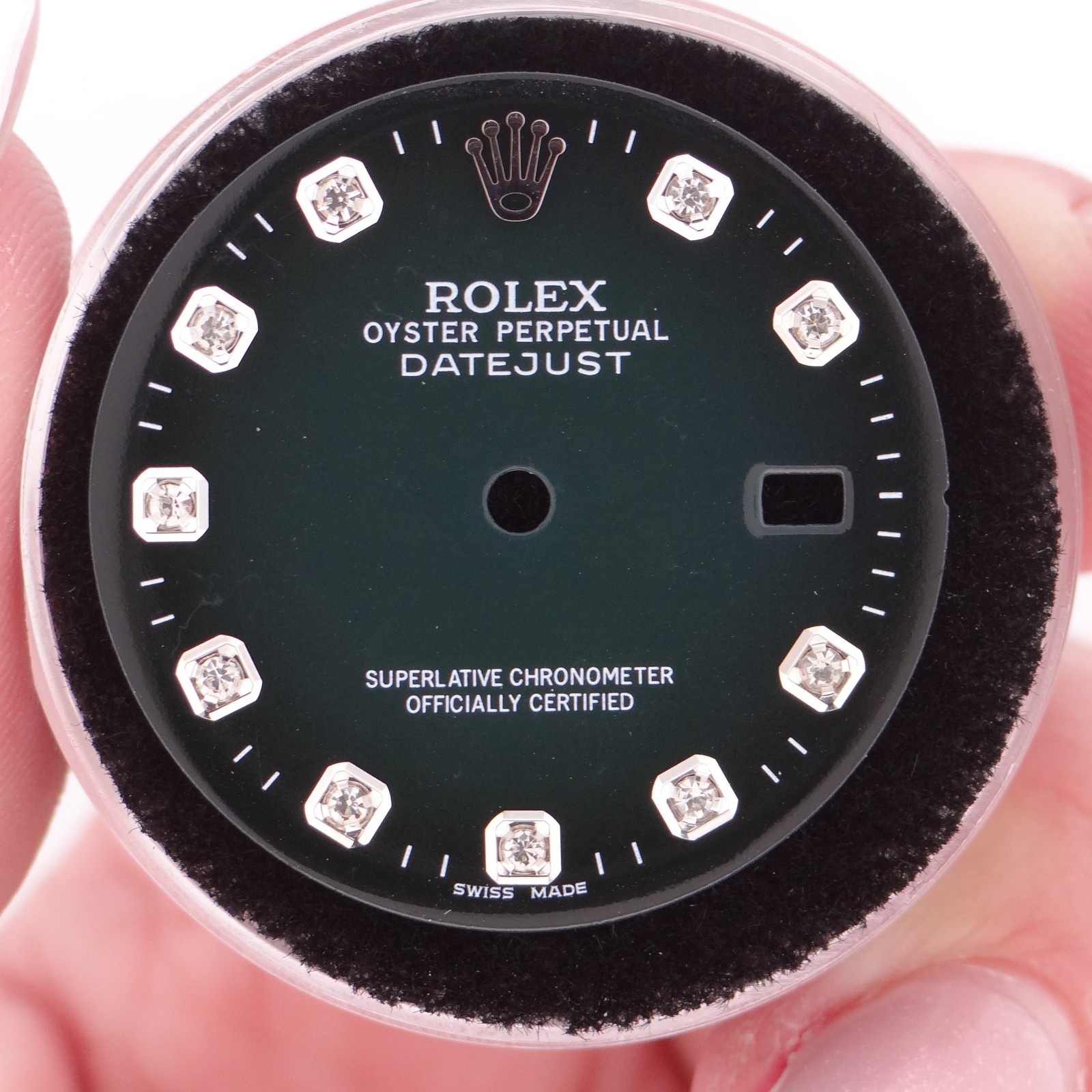 Rolex 36mm Aftermarket Datejust Vignette Green Diamond Dial 16014 16030 16220