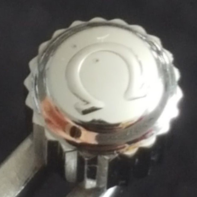 Omega Screw Down Water Resistant Crown, Steel, Part Number 42147