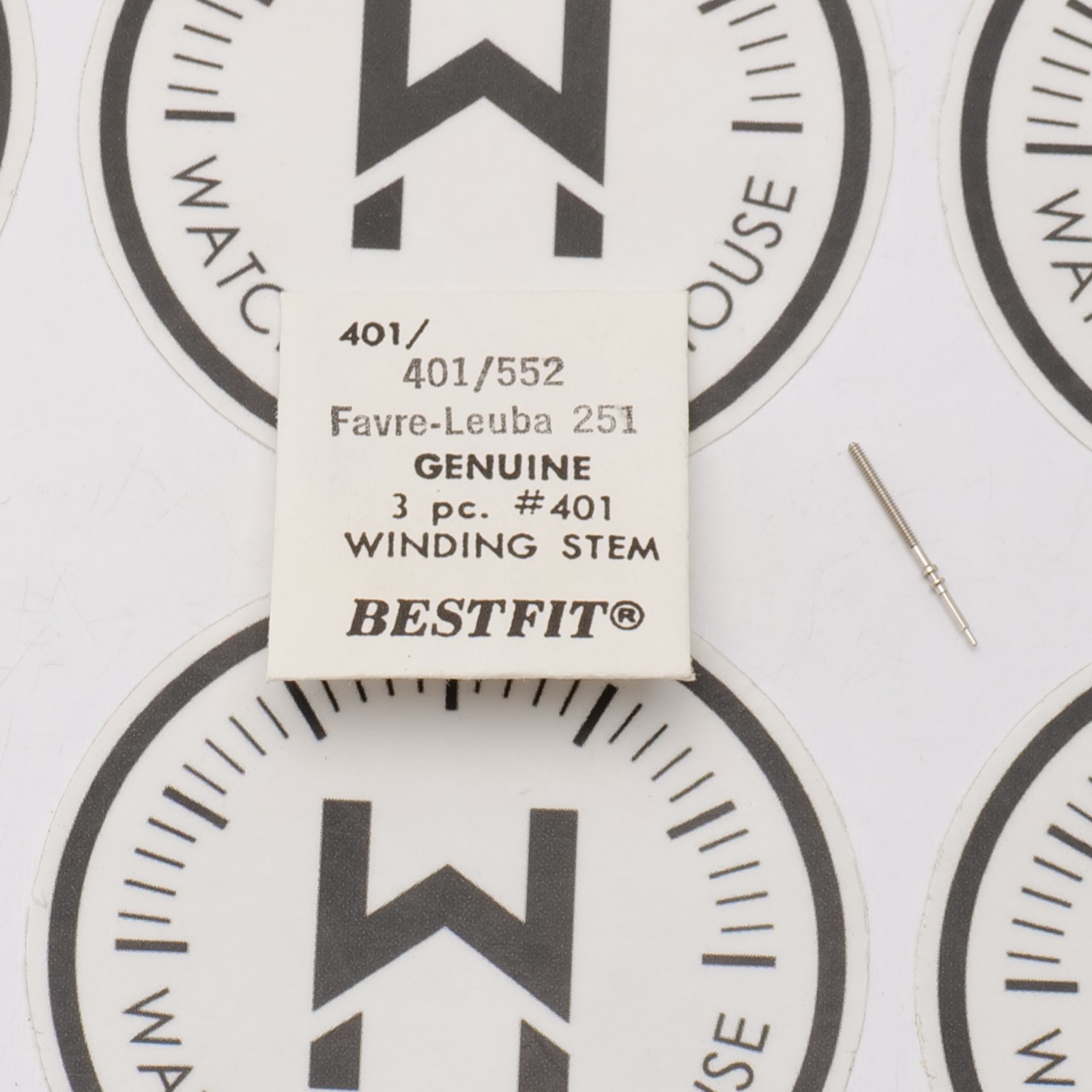 Favre Leuba 251 Watch Winding Stem Part #401 New Old Stock Watchmakers (C7D22)