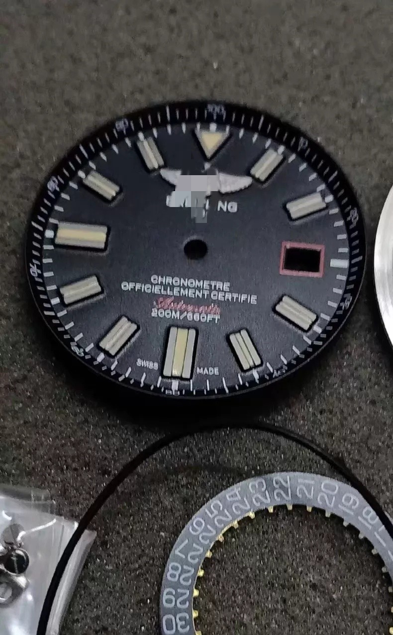 For DIY 44mm Watch Steel Case kit For 2824 movement
