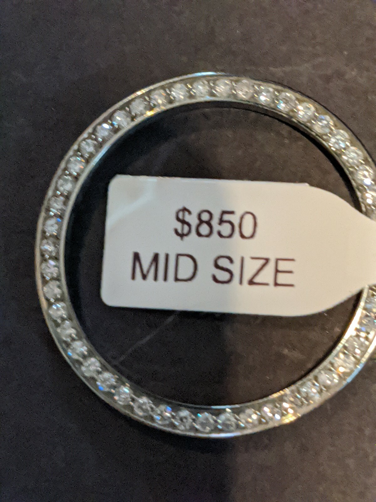 CUSTOM STAINLESS STEEL .90 Ct DIAMOND BEZEL FOR 31 MM MID SIZE ROLEX