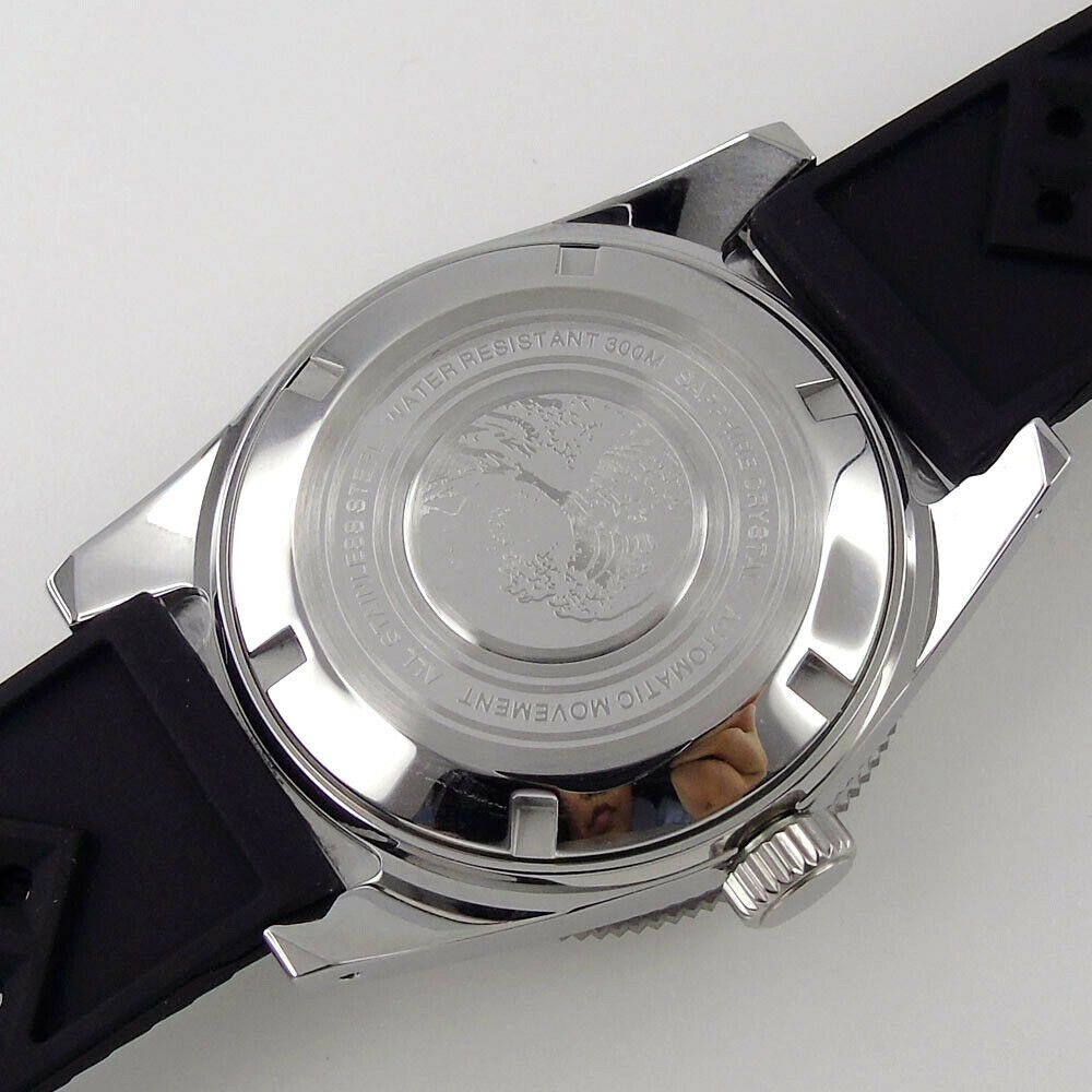 300m Diver Watch Case Fit NH35 ETA2824 PT5000 Domed Sapphire Crystal AR Coating