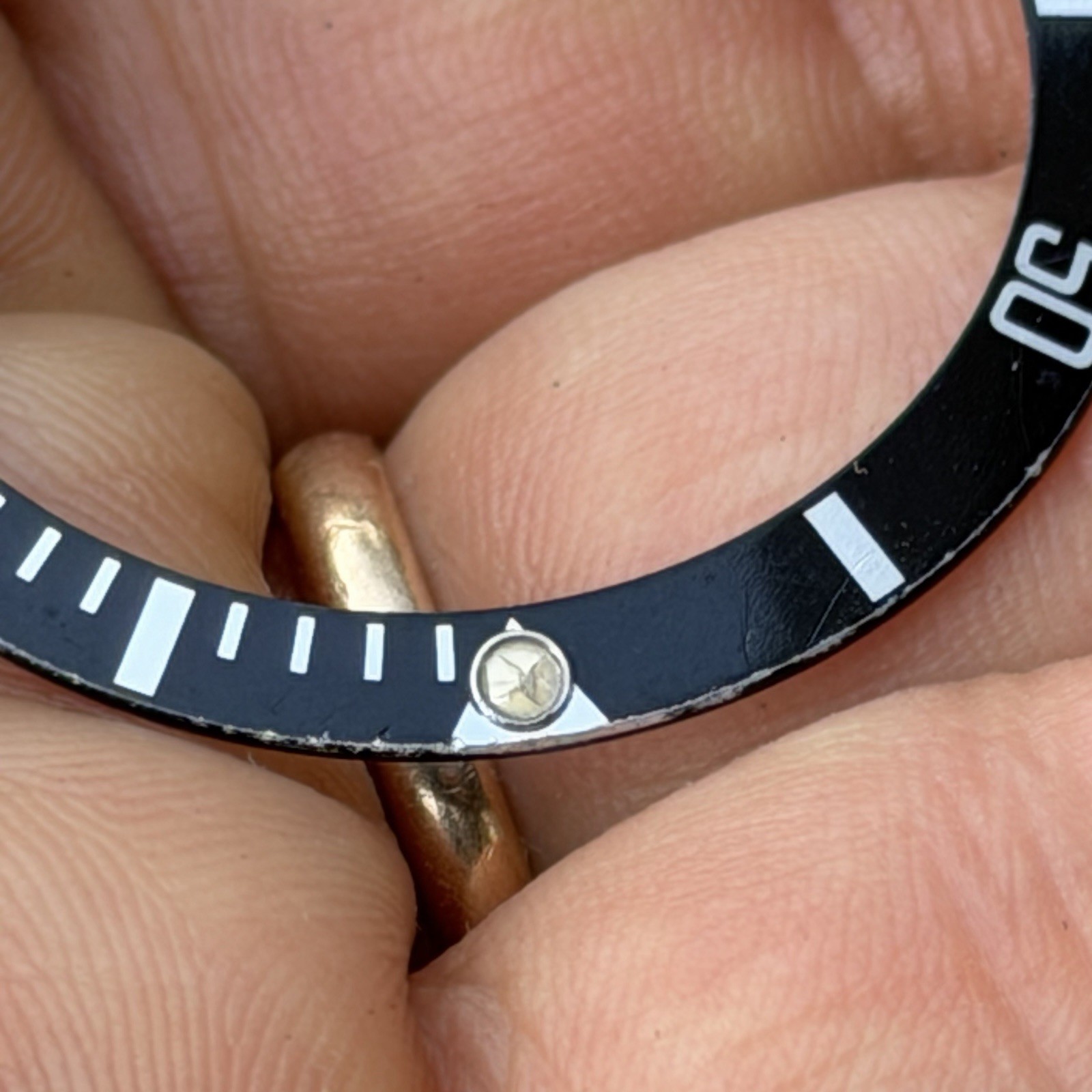 VINTAGE GENUINE ROLEX SUBMARINER 16800 BLACK BEZEL INSERT