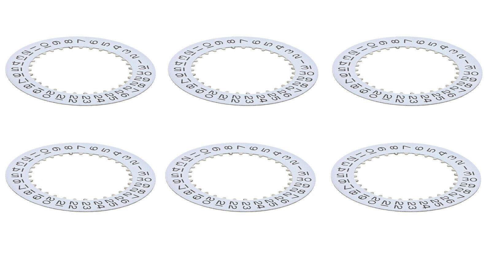 6 DATE DISC FOR 36MM ROLEX DATEJUST PRESIDENT 18238 MOVEMENT # 3135/3155 WHITE