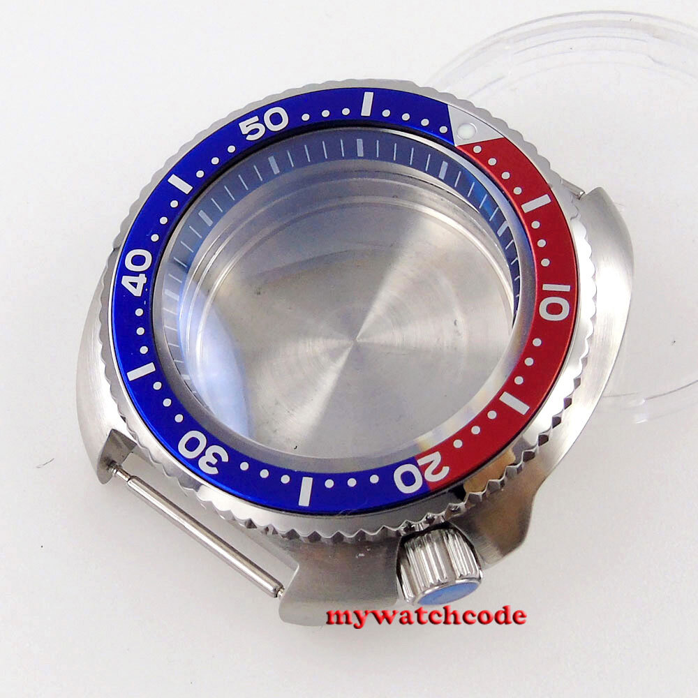 43mm Sapphire glass automatic Turtle Watch Case Fit NH35 NH36 Movement