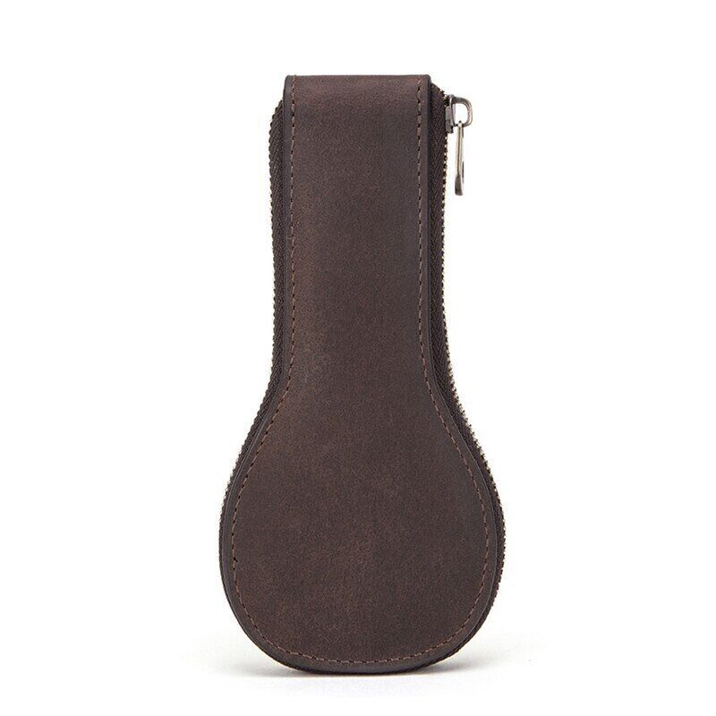 1 Slot Leather Watch Box Luxury Pouch with Zipper Portable Organizer Bag