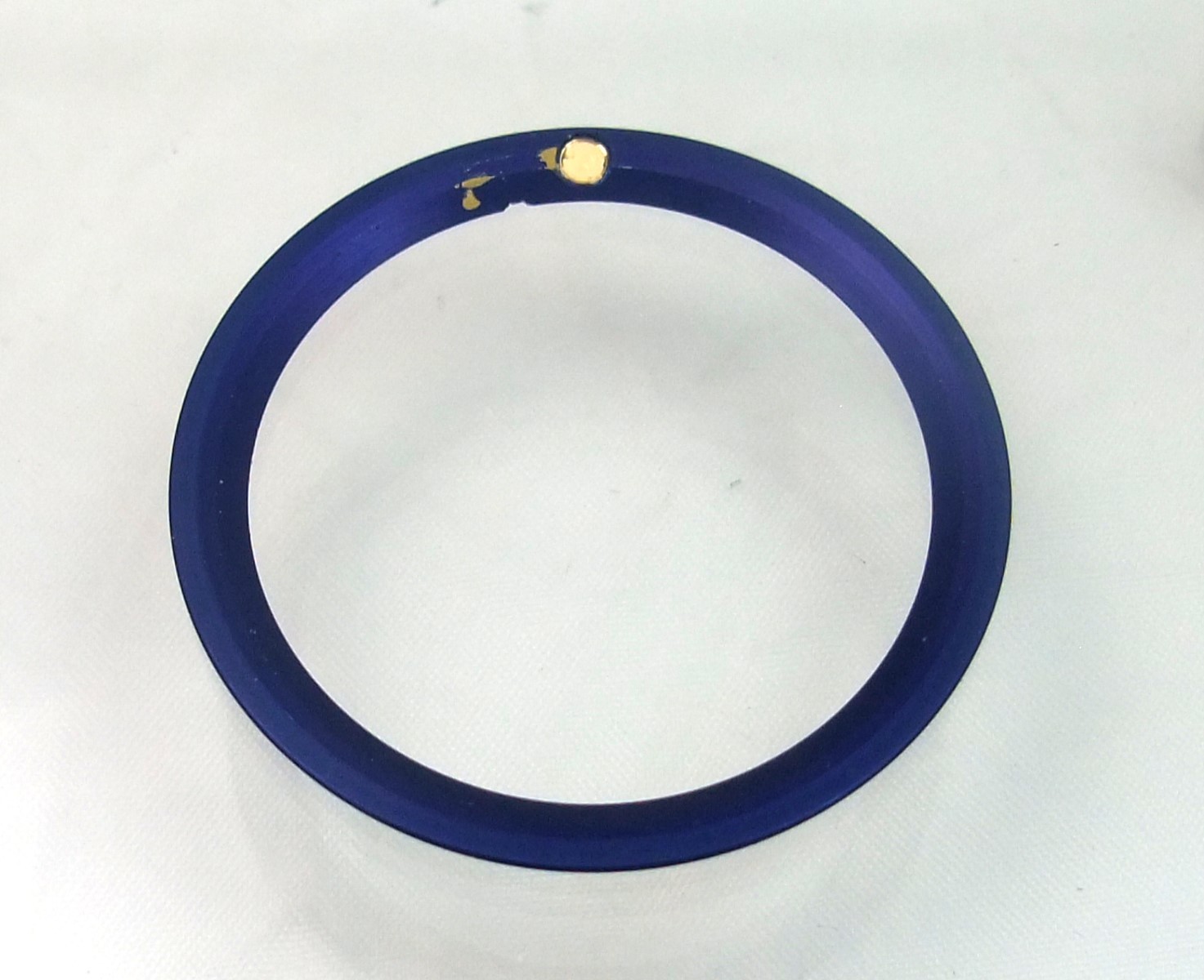 Rolex Submariner Watch Bezel Insert 18k Yellow Luminova Blue 16613 16803 16618