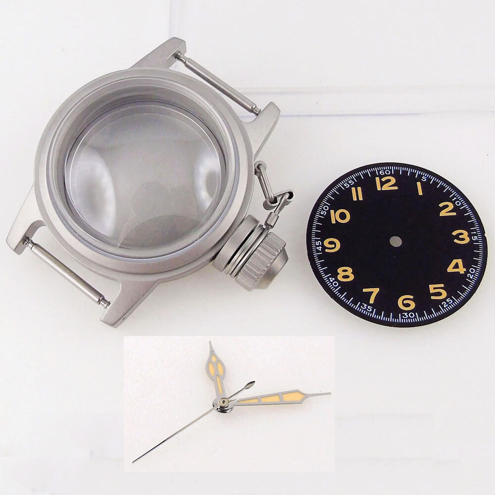 36mm Sandblasted Watch Case Domed Sapphire Crystal for NH35 ETA2824 PT5000 20ATM