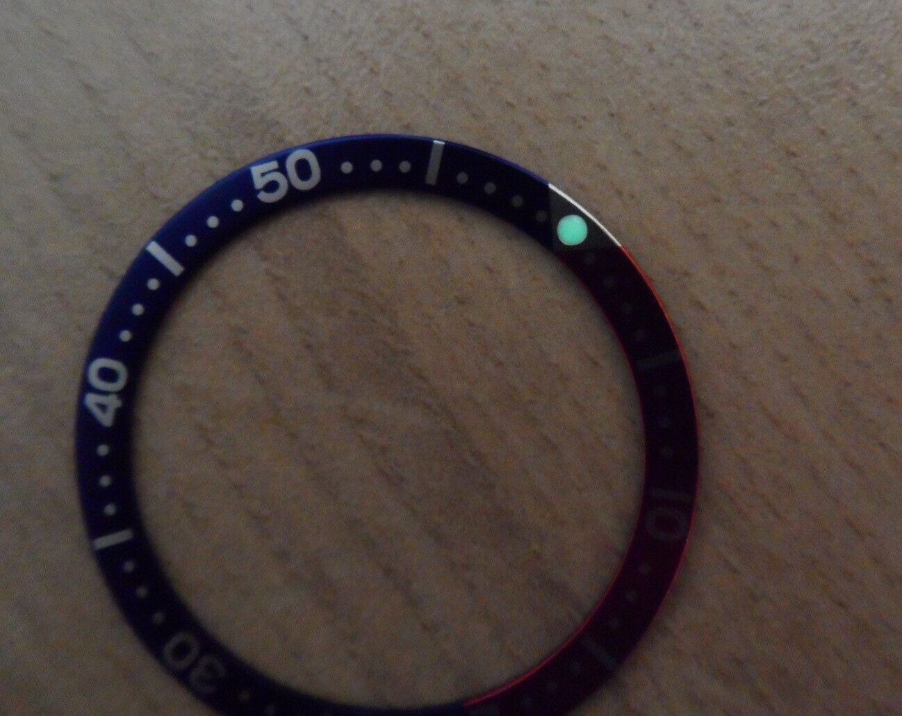 Flat Aluminum Pepsi Bezel Insert for Seiko SKX SRPD Bezel Blue Red+Adhesive Ring