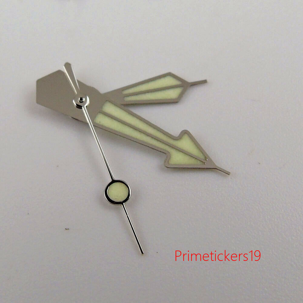 Silver/Rose Golden Edge Watch Hands Needles Green Luminous Fit for NH35A NH36A
