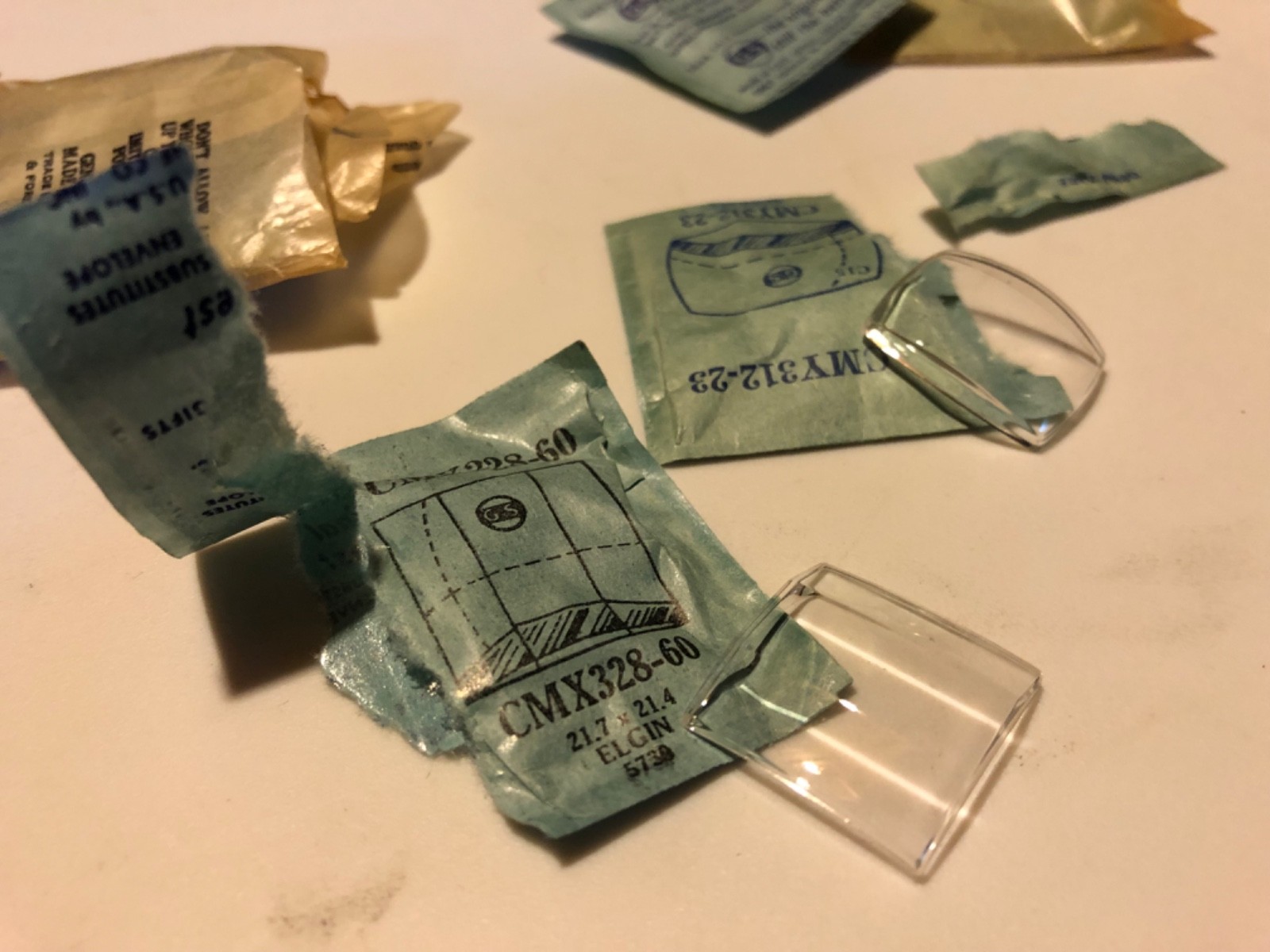 Large Lot of Vintage NOS Plastic Watch Crystals – Various Shapes and Sizes