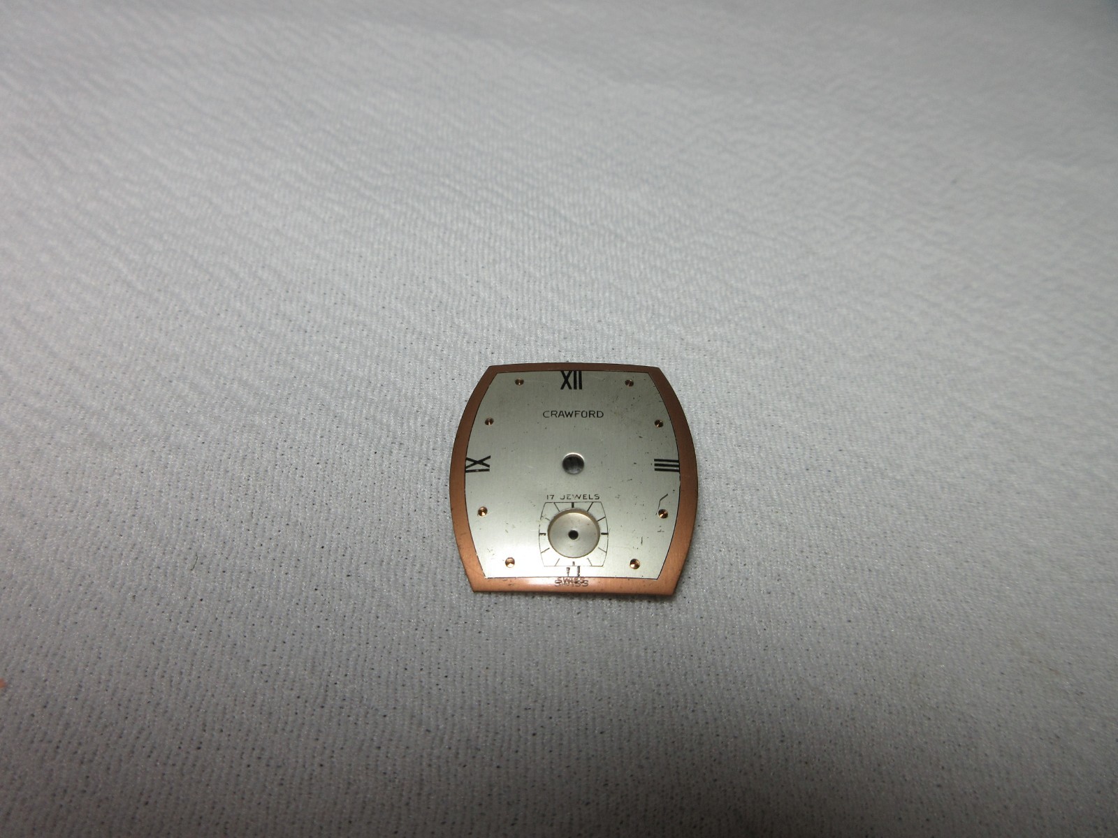 CRAWFORD MENS WRIST WATCH DIAL FACE WATCHMAKER REPACEMENT REPAIR PART#47