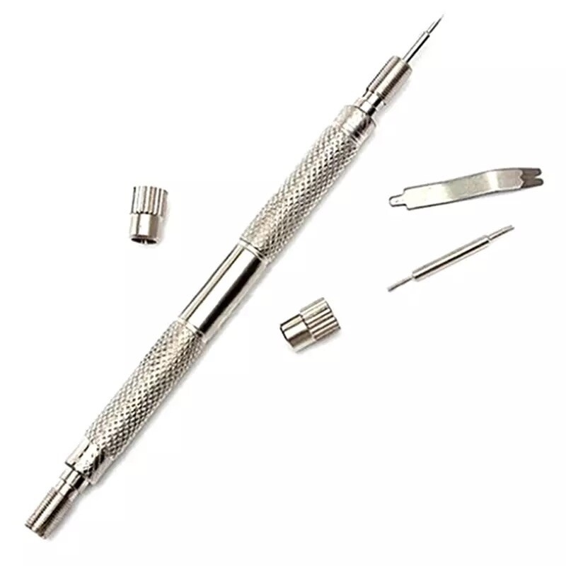 Steel Watch Band Spring Bar Link Remover Pins Pusher Repair Tool W 4 spare pins