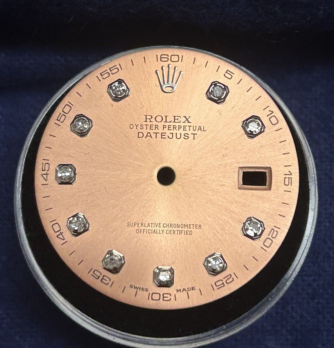 Rolex Mens Datejust II Custom Salmon Diamond Dial For Models 116334 & 116300