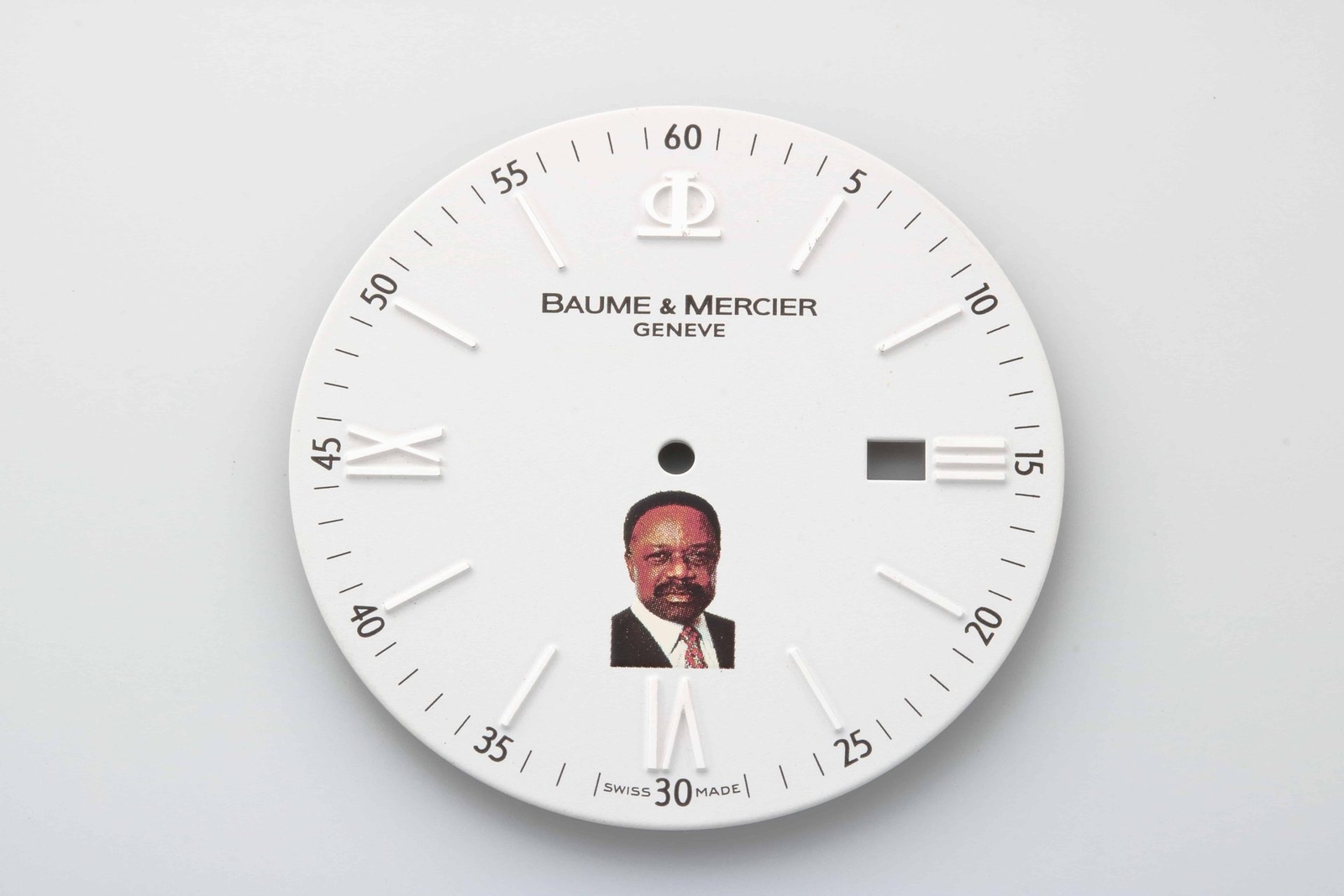GENUINE Baume & Mercier Mans Portrait Logo Date Rare Collectible Watch Dial Part