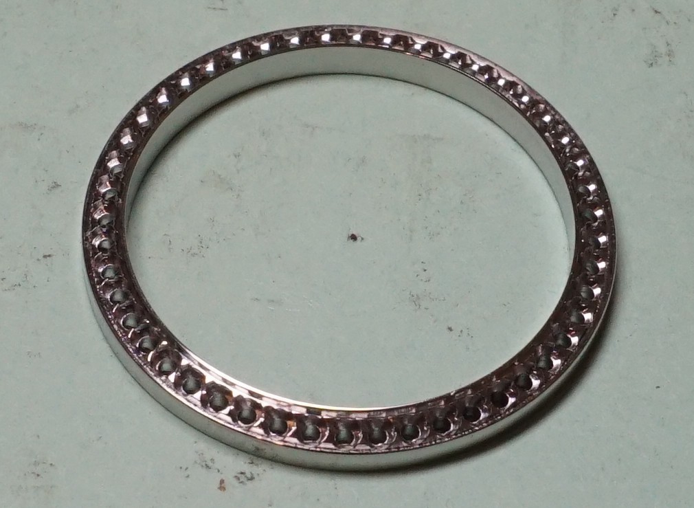 AFTERMARKET for Rolex DateJust DAY/D Steel Bezel Ring /Frame MEDIUM 30mm Dim NOS