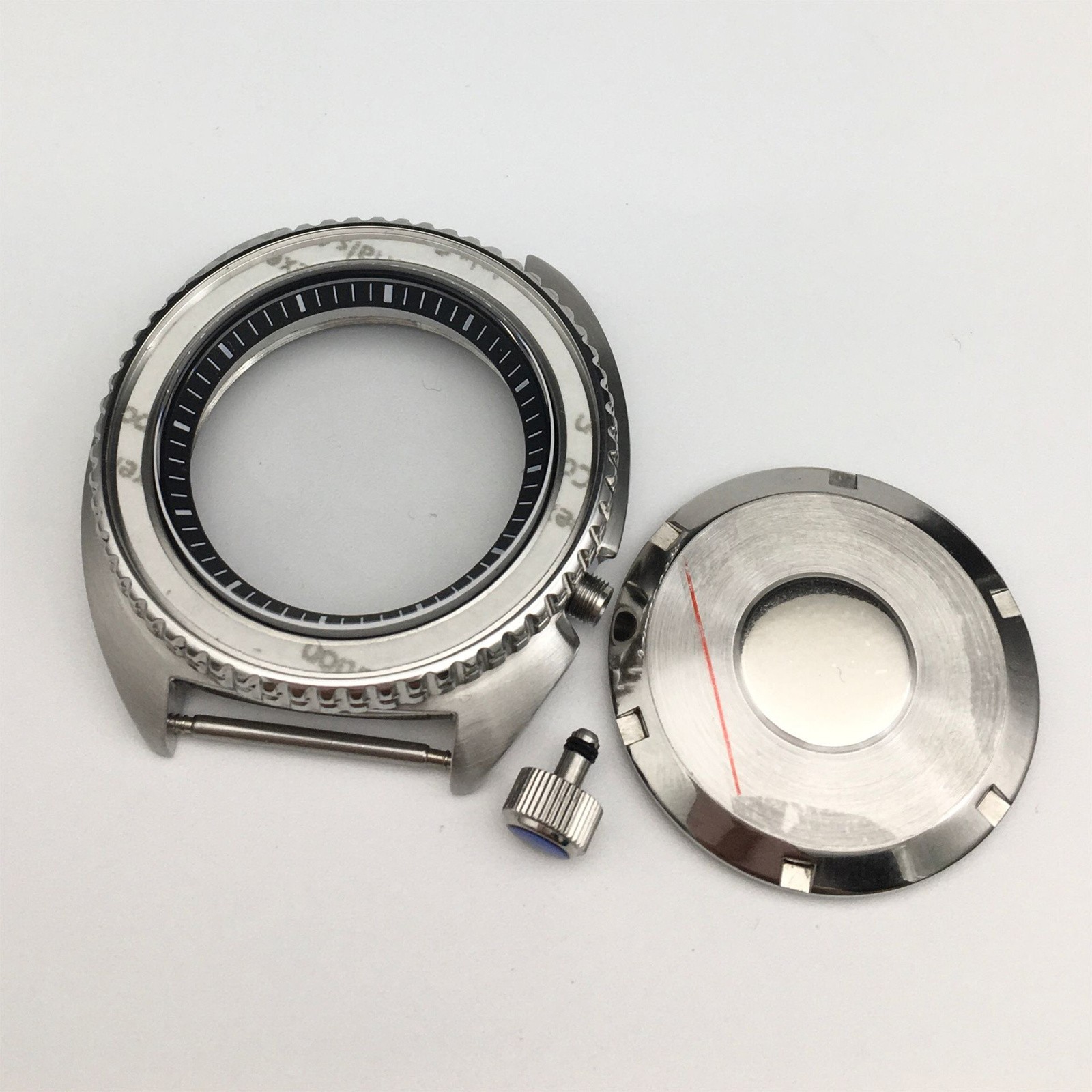 Steel Inner Shadow Watch Case Diving Watch Case for NH35A/NH36A SKX007 Movement