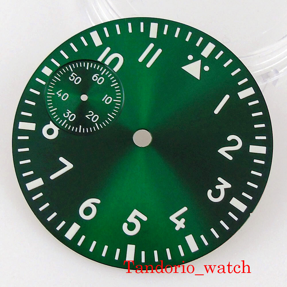 37mm Black White Green Blue Watch Dial Face For ETA 6497 ST 3600 Manual movement