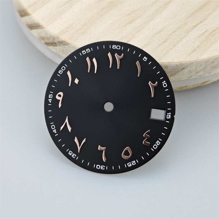 28.5mm NH35 Dial Arabic Numerals Dial No Luminous Suitable for NH35/36 Movement